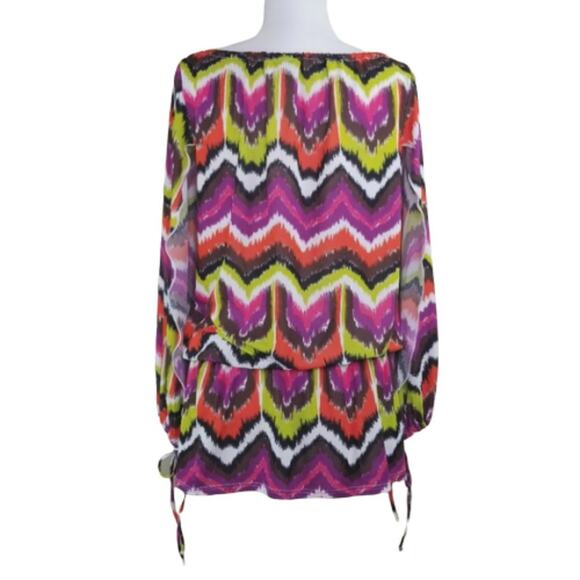 Trina Turk Multi Colored Elastic Waist Tunic Womens XS - Picture 3 of 8